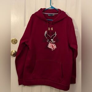 Under Armour Boston College Maroon ColdGear Pullover Hoodie Men’s Large Like New